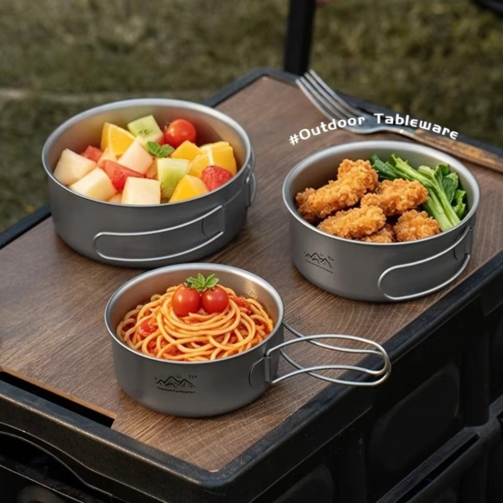Camping Cooking Noodles - Portable Ultralight Camping Pot Foldable Handle