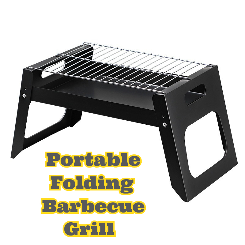 Camping Cooking Stove - Portable Charcoal BBQ Grill Foldable Compact