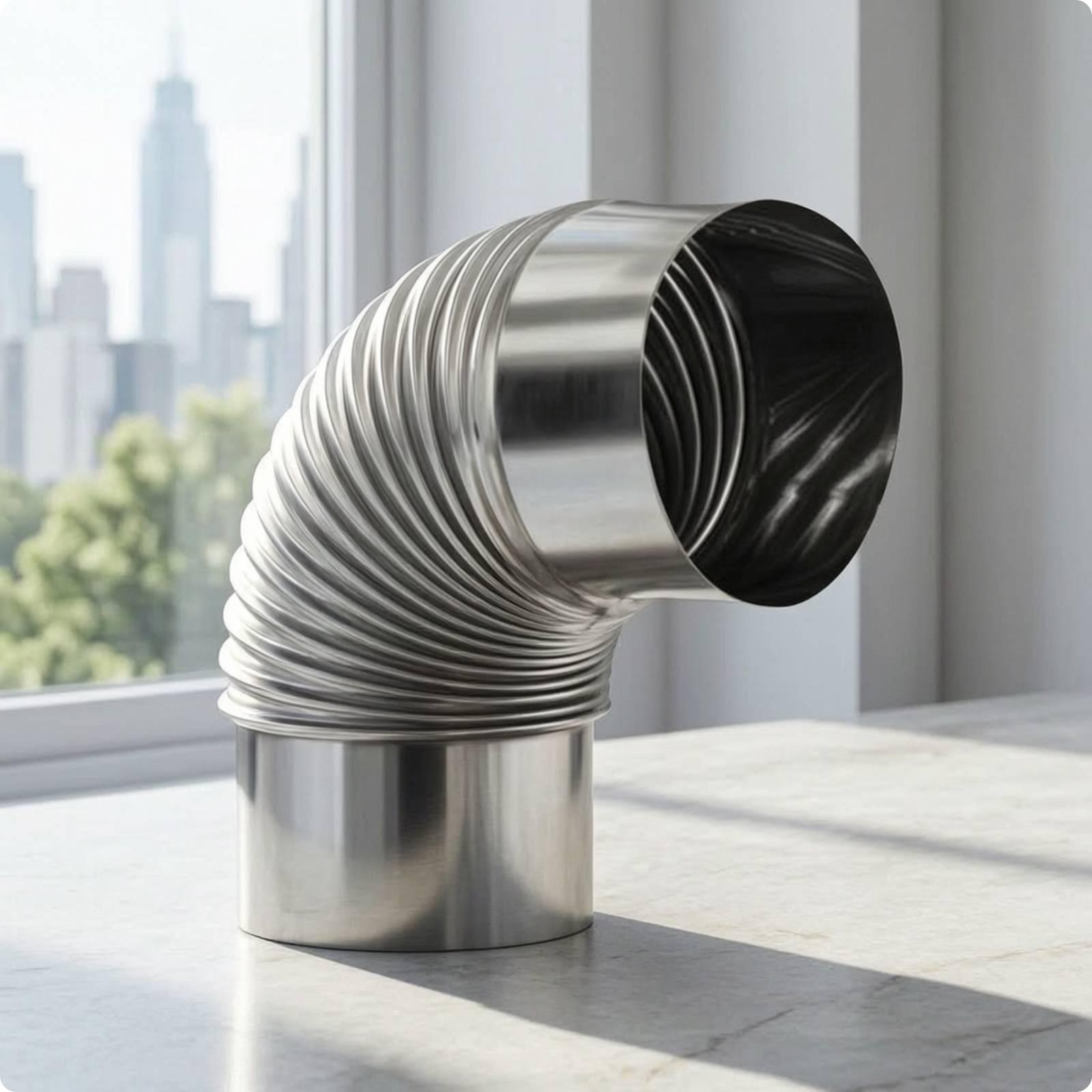 Camping With Cooking - Durable Stainless Steel Elbow Chimney for