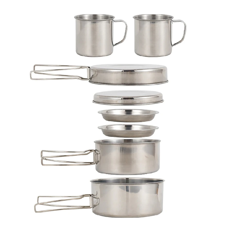 8pcs/Set Camping Cookware Mess - Camping Cooking Kit recension och pris