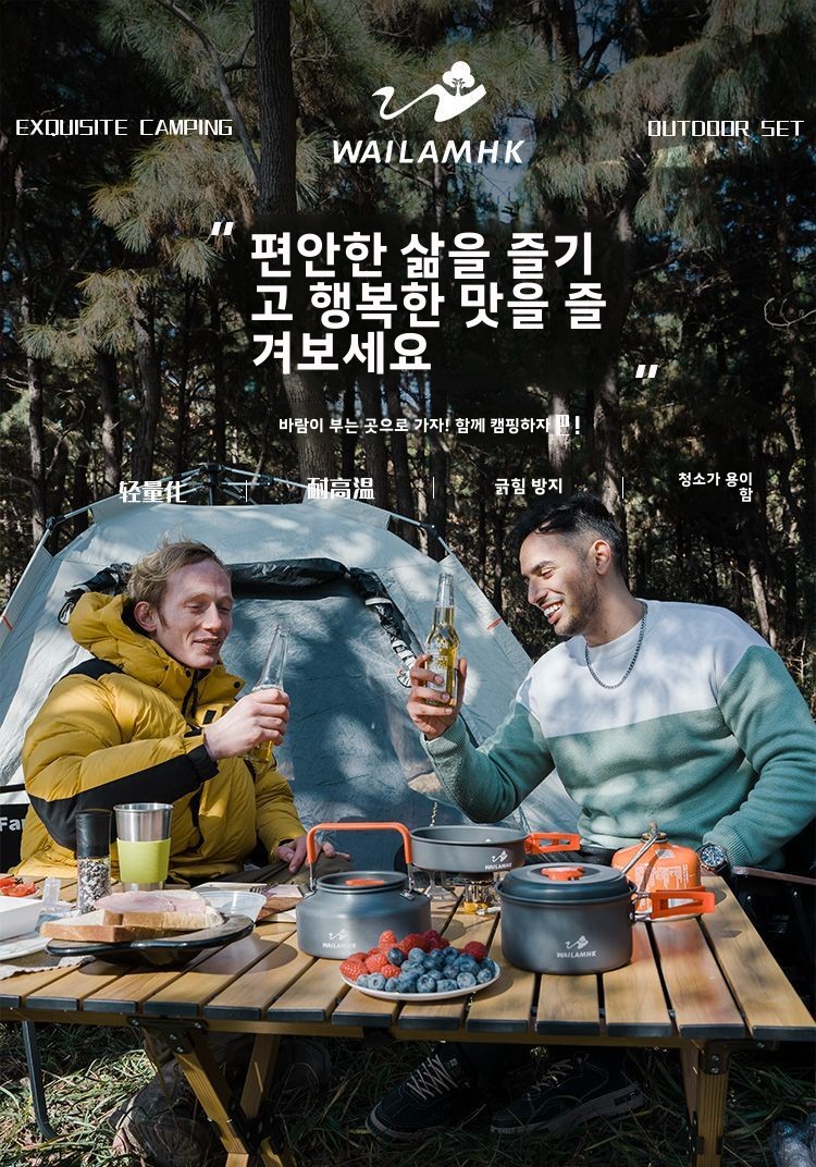 Outdoor Camping Cookware Set P - Nesting Camping Cooking Set recension och pris
