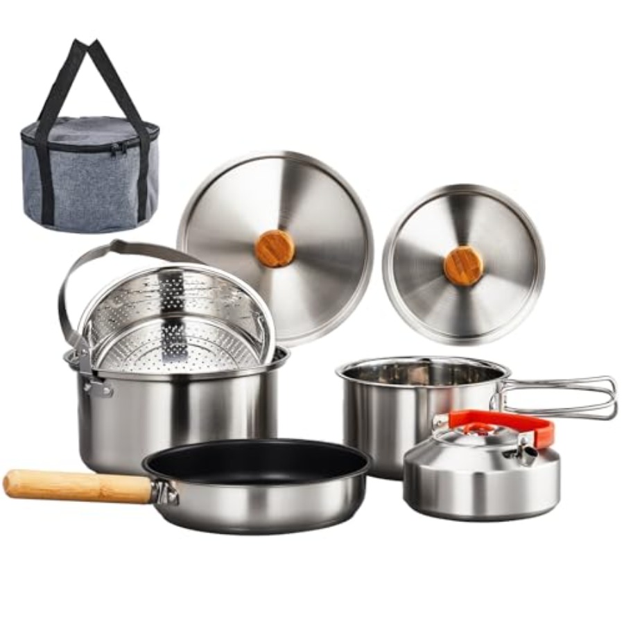 Camping Cookware Set, Lightwei - Nesting Camping Cooking Set recension och pris