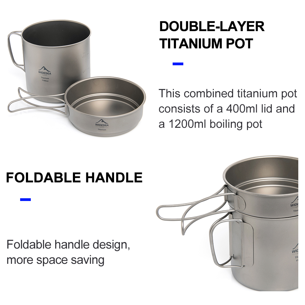 Widesea Ultralight Titanium Ca - Camping Cooking Kit recension och pris