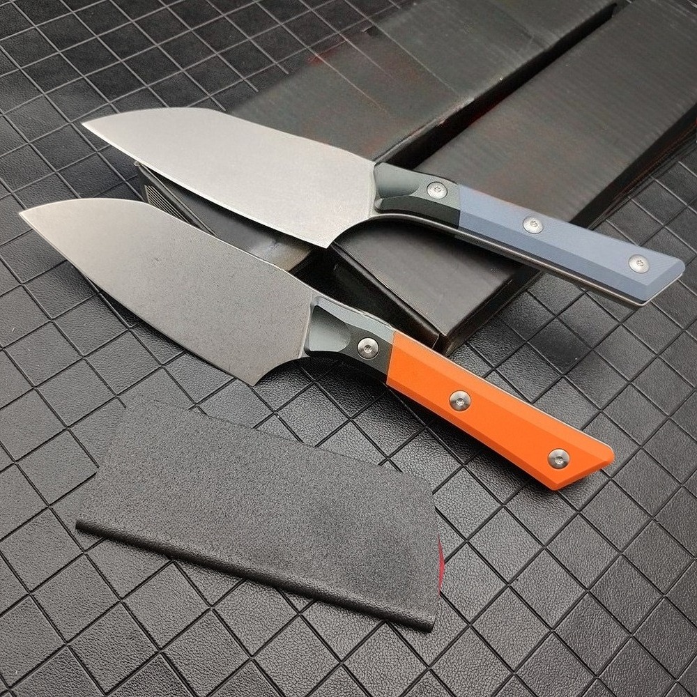 D2 Steel Chef Knife G10 Alumin - Camping Cooking Knife With Sheath recension och pris