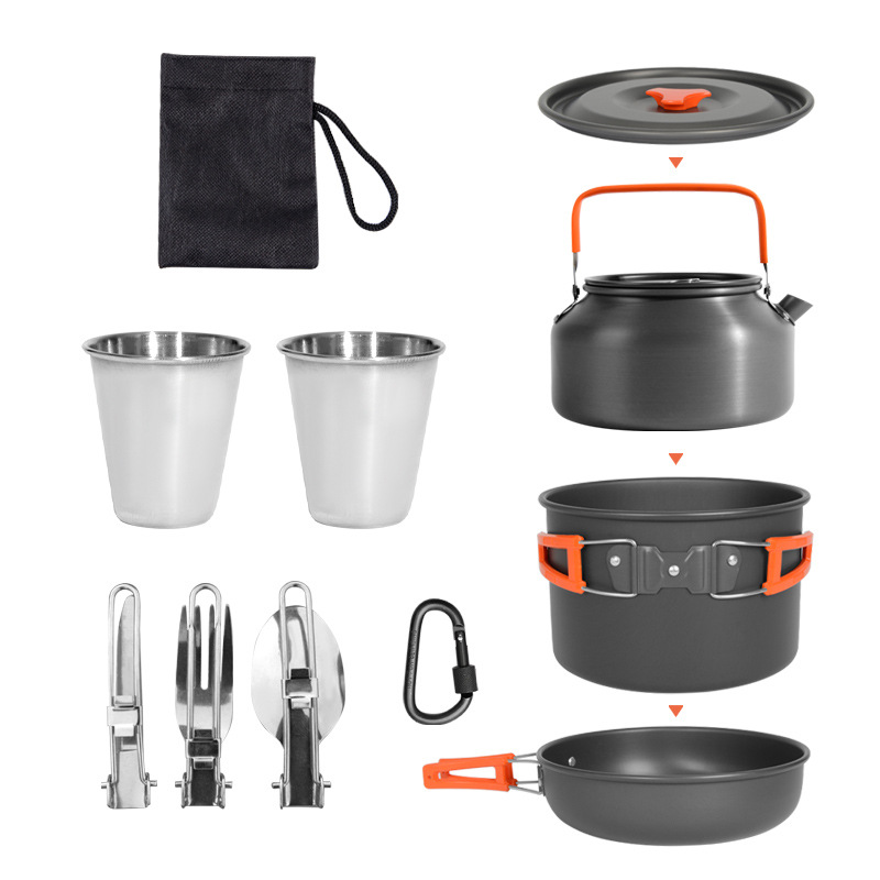 DS-308 Outdoor large capacity  - Nesting Camping Cooking Set recension och pris