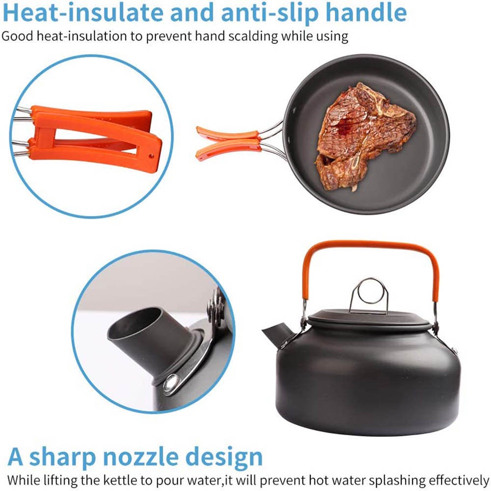 Outdoor Camping Cooking Set, N - Nesting Camping Cooking Set recension och pris