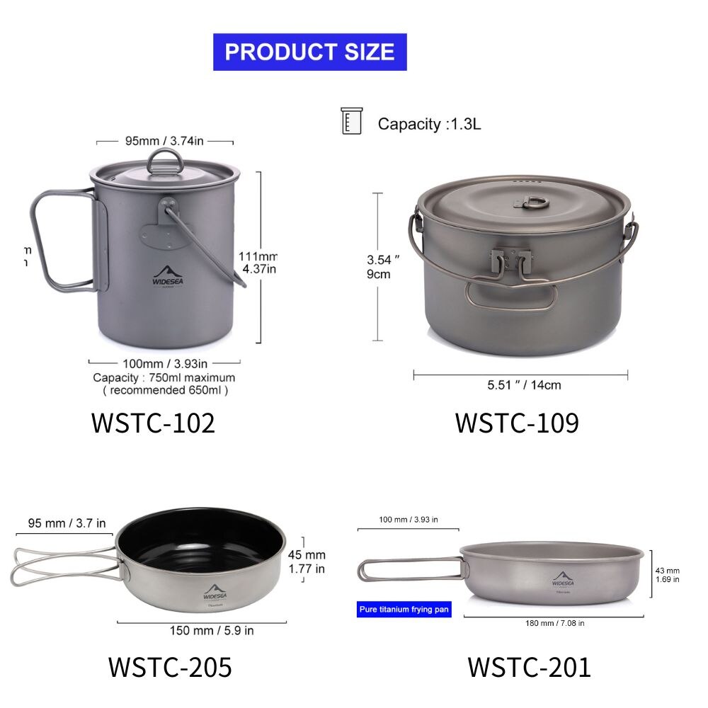 Widesea Camping Tableware Tita - Camping Cooking Kit recension och pris