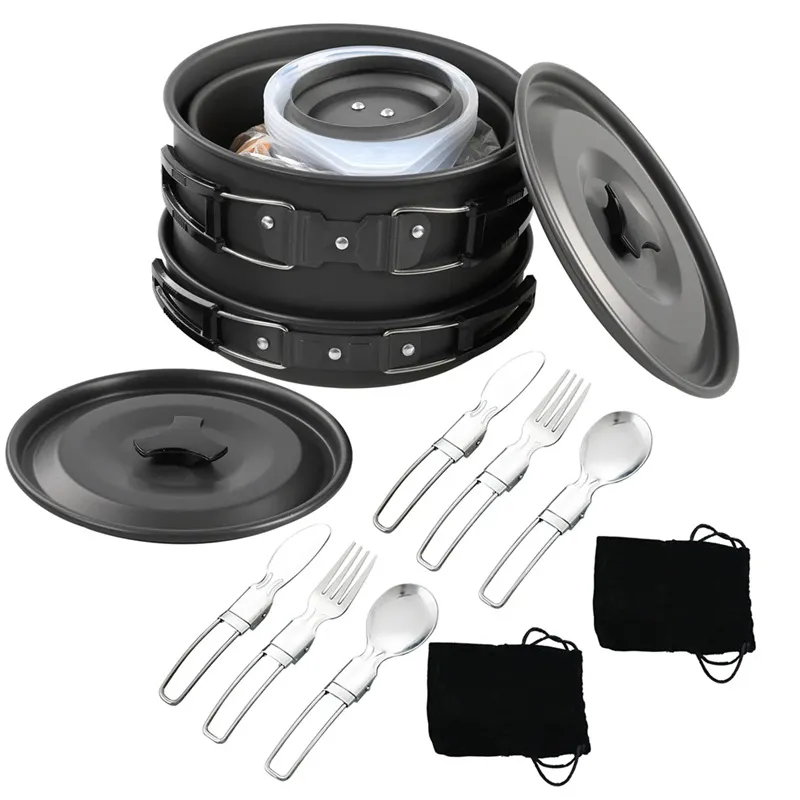 Portable Camping Cookware Set  - Nesting Camping Cooking Set recension och pris