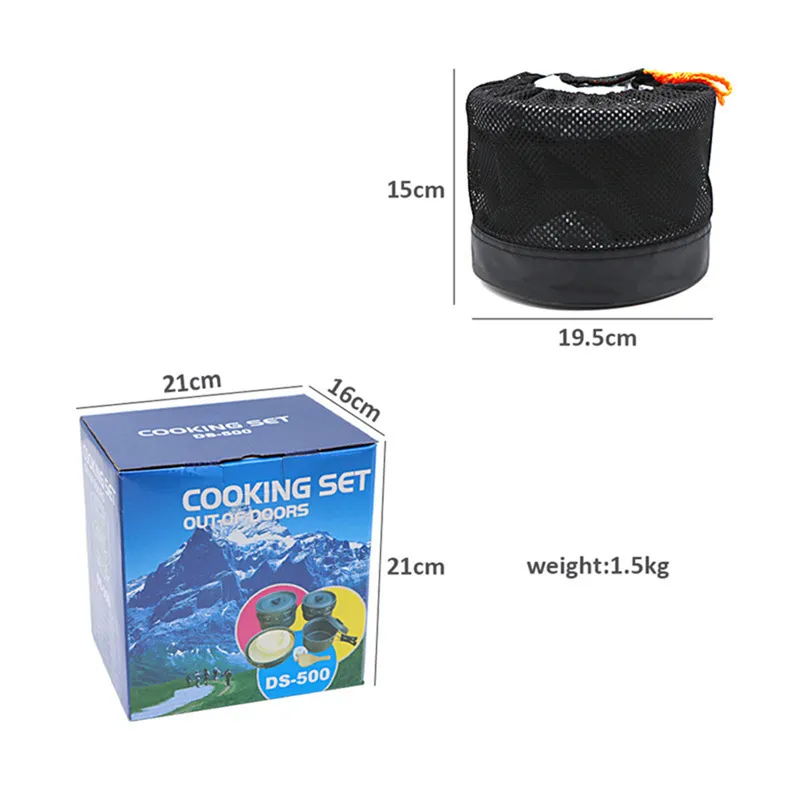 Portable Camping Cookware Set  - Nesting Camping Cooking Set recension och pris