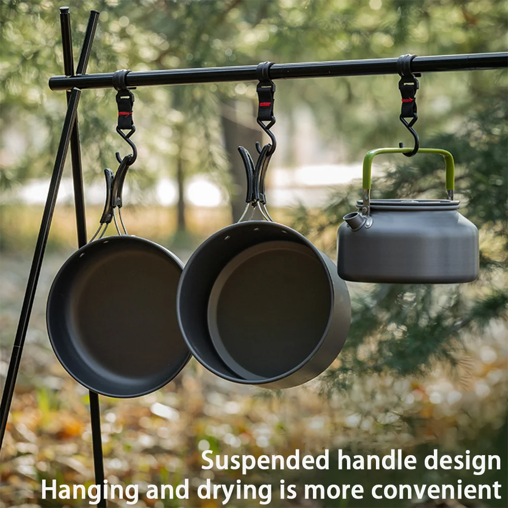 Large Capacity Non-Stick Campi - Nesting Camping Cooking Set recension och pris