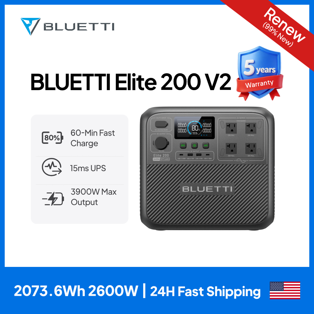 【Renew】BLUETTI Elite 200 V2 Po - Camping Cooking Stove recension och pris