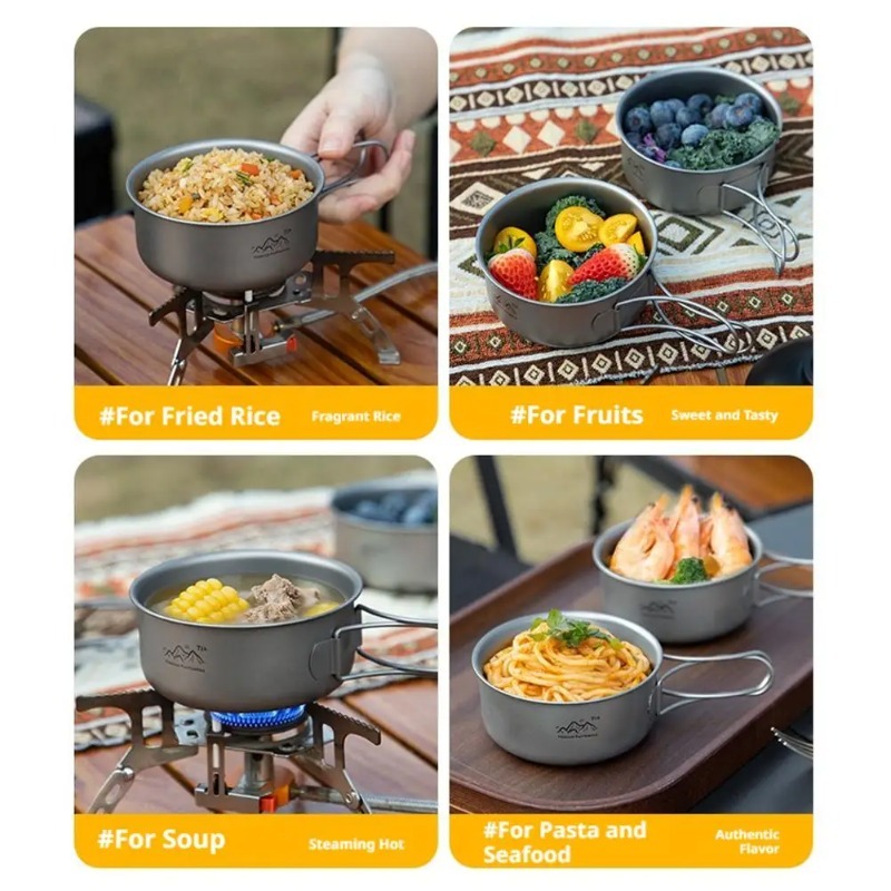 Ultralight Titanium Camping Po - Camping Cooking Noodles recension och pris