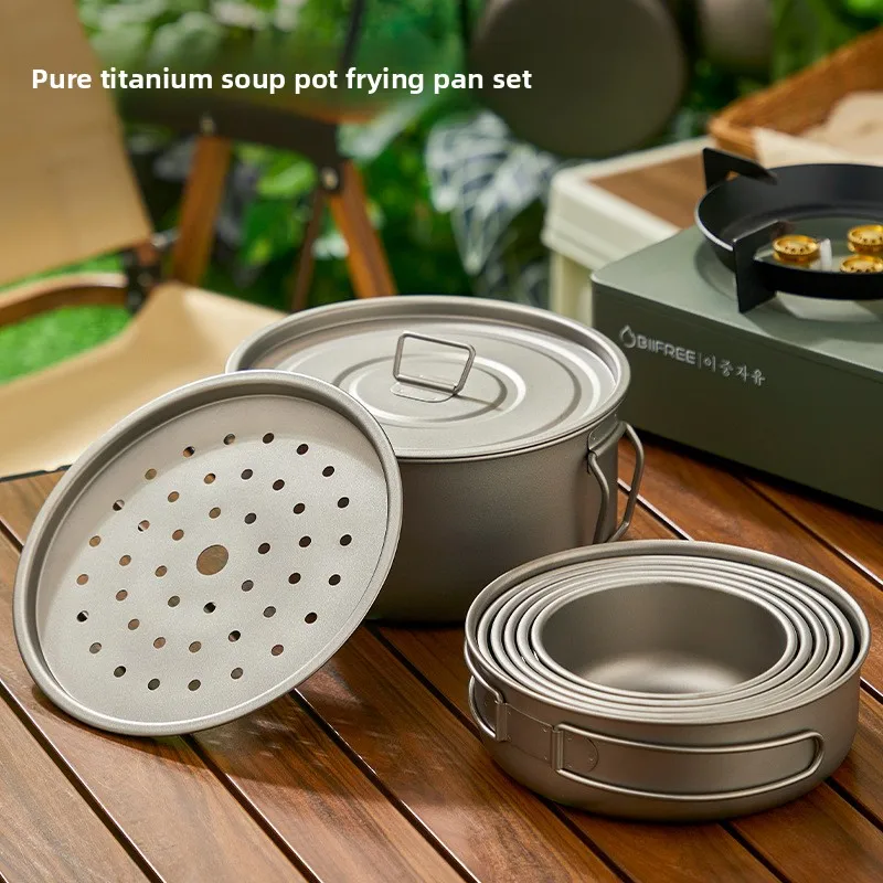 Titanium Outdoor Pot Set Picni - Camping Lightweight Cooking Pot recension och pris