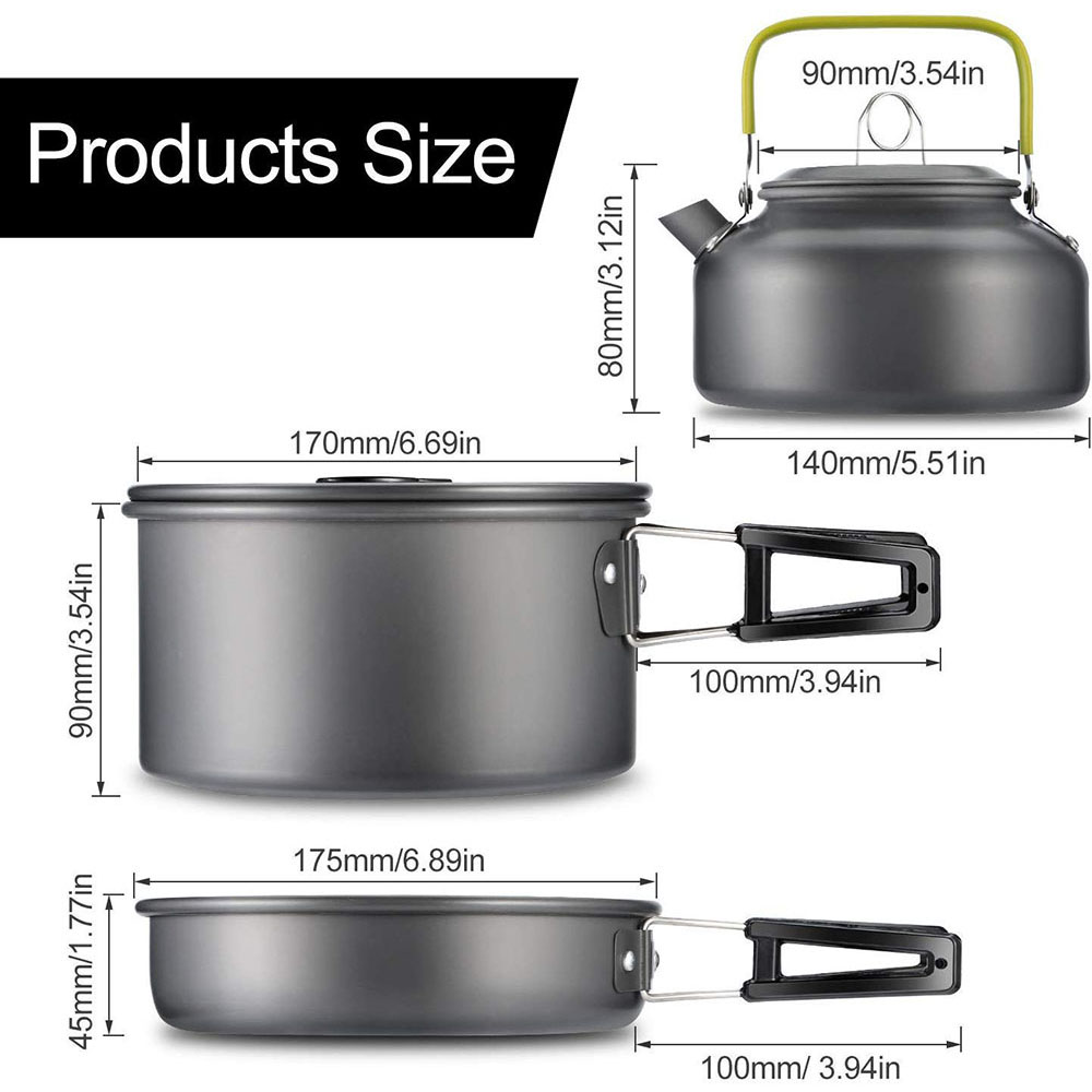 Outdoor Camping Cookware Set M - Camping Cooking Kit recension och pris