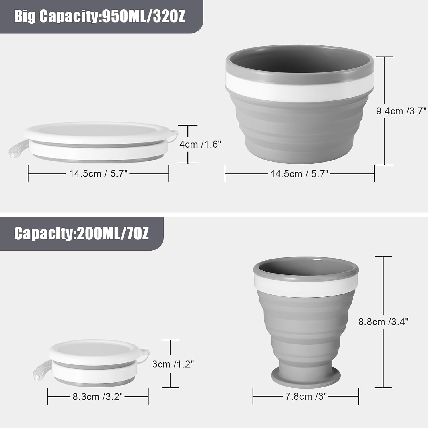 Collapsible Silicone Cup and B - Camp Spork Set recension och pris