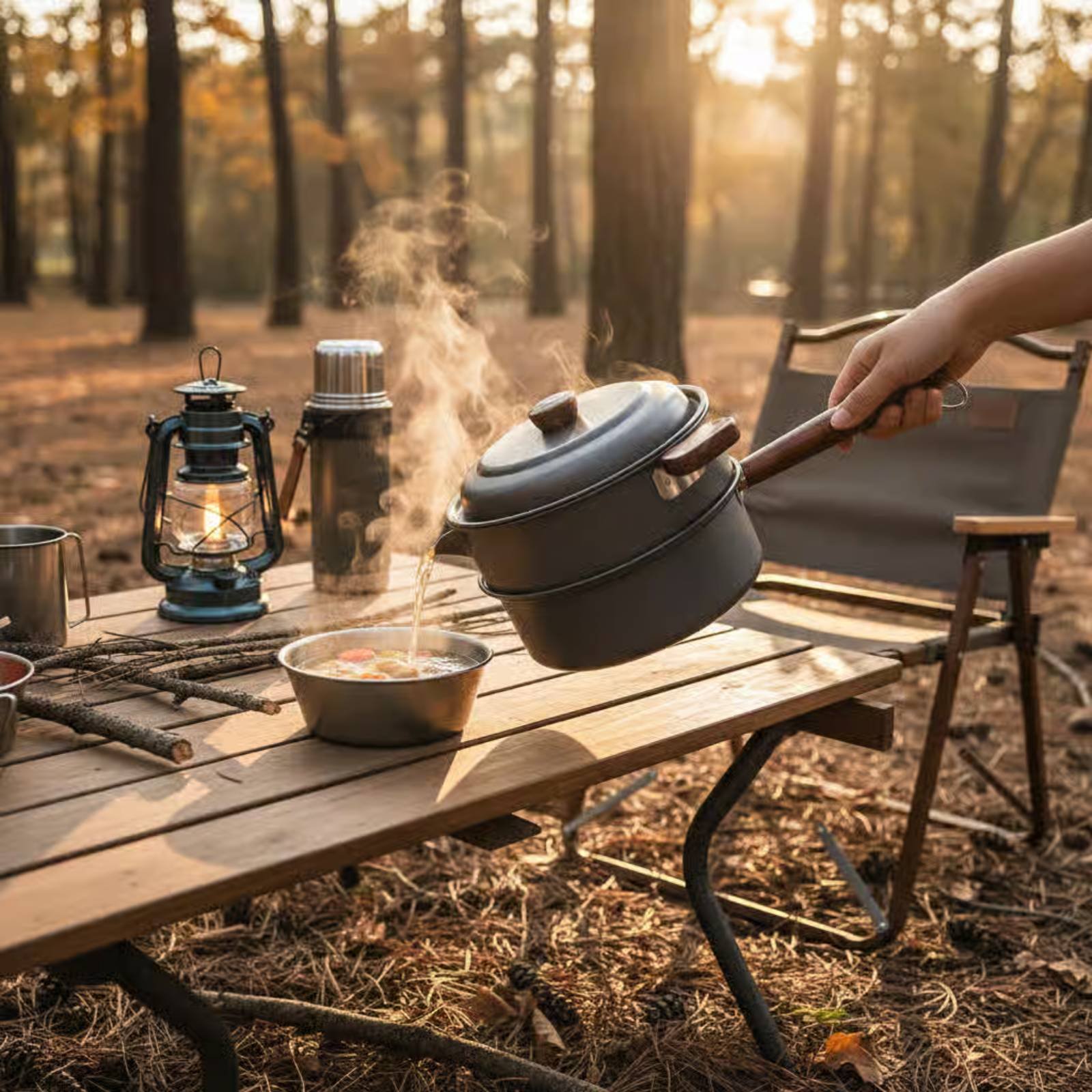 3 L 3L Outdoor Cooking Pot Lig - Nesting Camping Cooking Set recension och pris