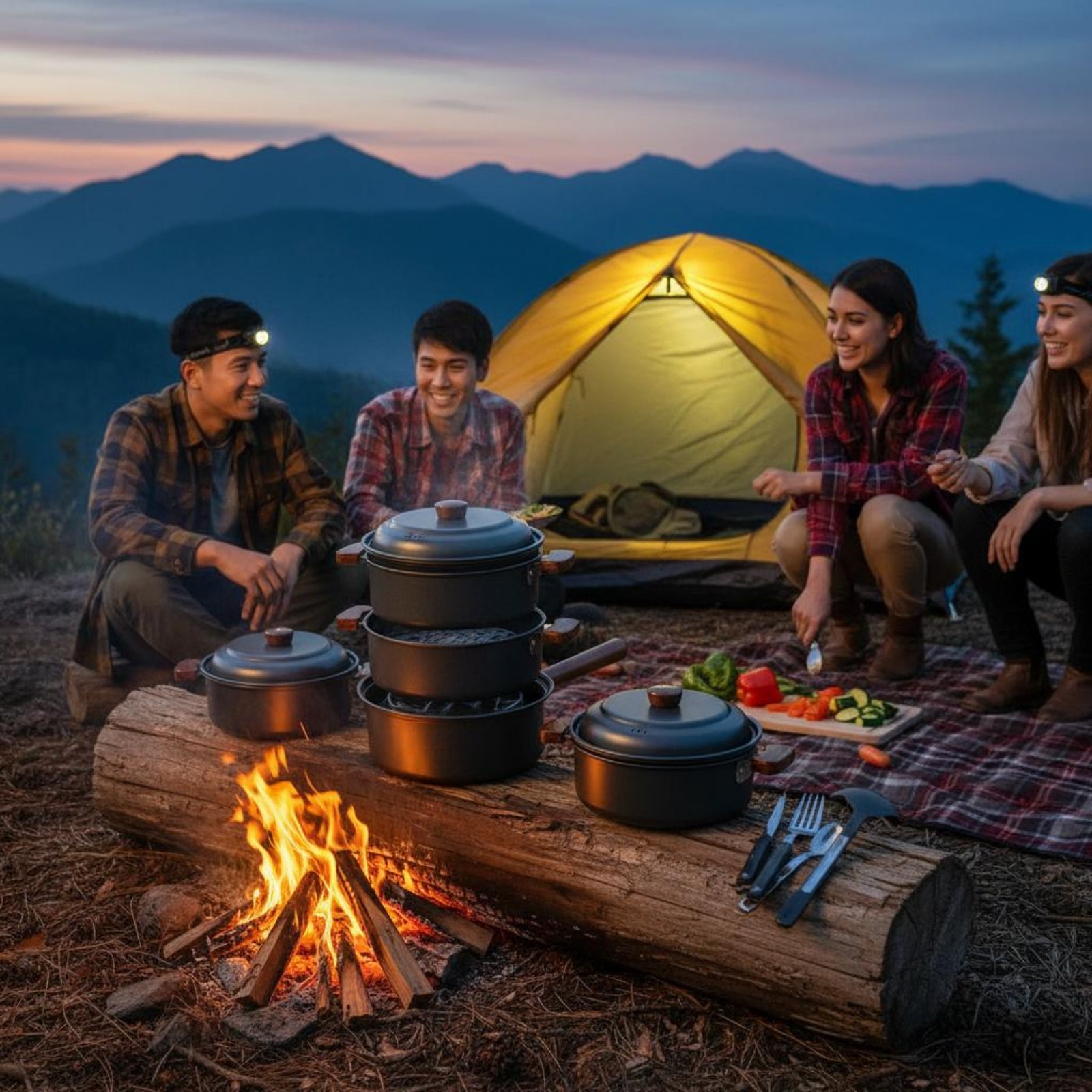 3 L 3L Outdoor Cooking Pot Lig - Nesting Camping Cooking Set recension och pris